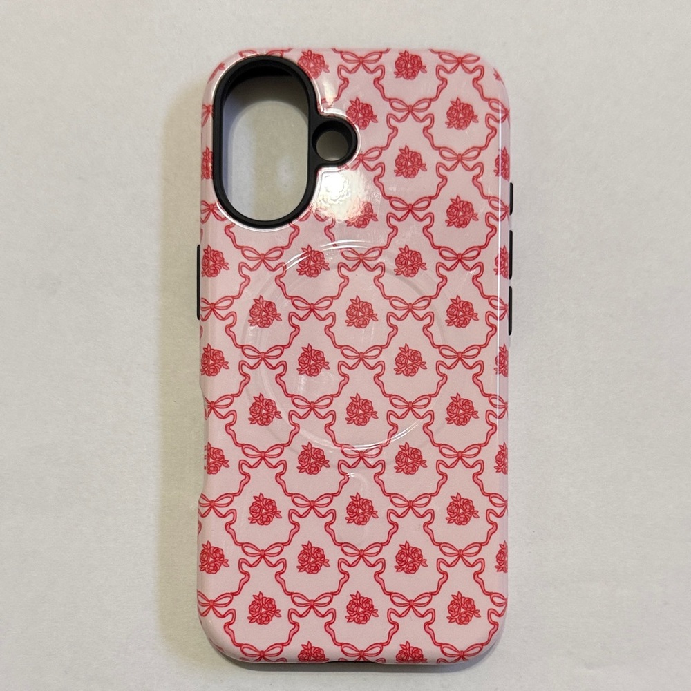 Stylish Red Patterned Phone Case